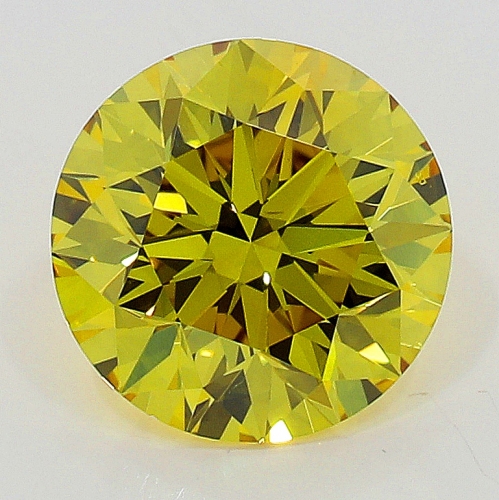 0.5 carat Round Brilliant VS1 Fancy Deep Yellow