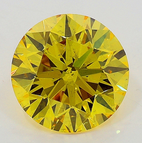 0.5 carat Round Brilliant SI1 Fancy Vivid Yellow