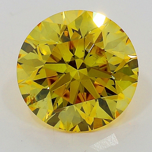 0.5 carat Round Brilliant SI1 Fancy Intense Yellow
